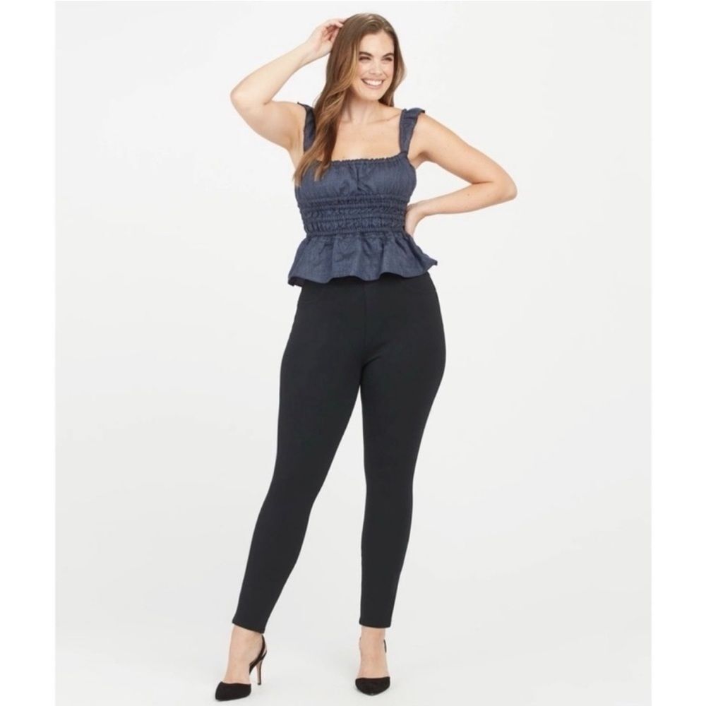 SPANX The Perfect Pant Ankle 4 Pocket in Navy Plus Size M Pull On Shaping‎